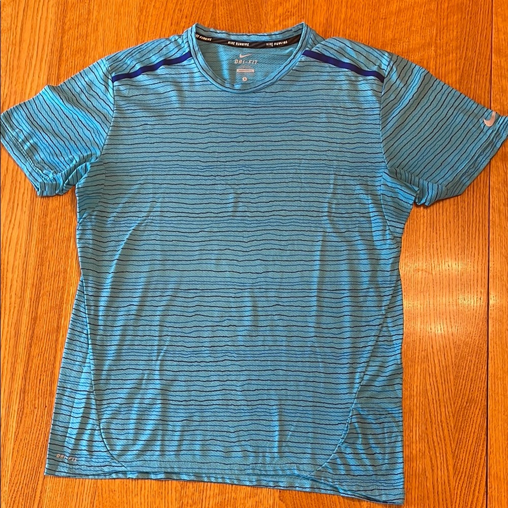 Nike Blue Running Short Sleeve Performance Tee